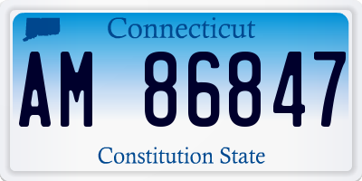 CT license plate AM86847
