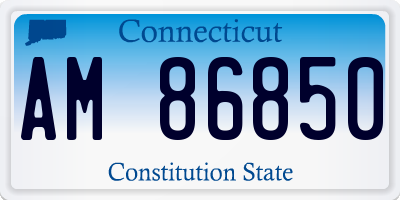 CT license plate AM86850