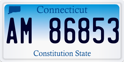 CT license plate AM86853