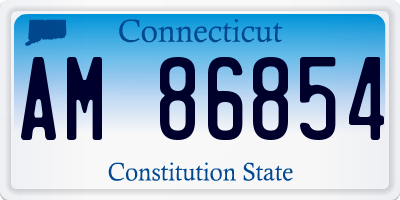 CT license plate AM86854