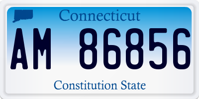 CT license plate AM86856