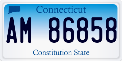 CT license plate AM86858
