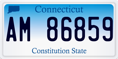 CT license plate AM86859
