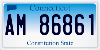 CT license plate AM86861