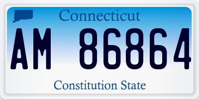 CT license plate AM86864