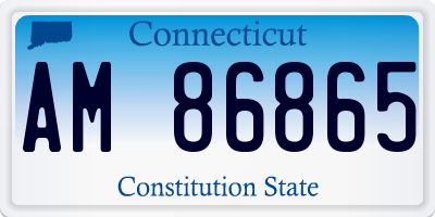 CT license plate AM86865