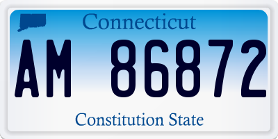 CT license plate AM86872