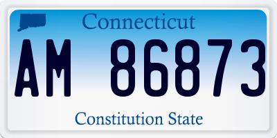 CT license plate AM86873