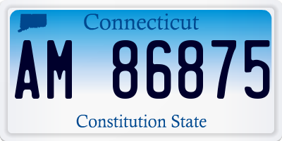 CT license plate AM86875