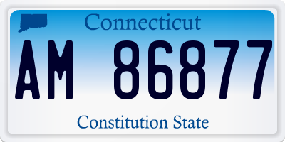 CT license plate AM86877