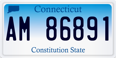 CT license plate AM86891