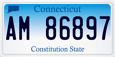 CT license plate AM86897