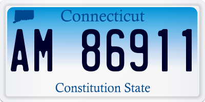 CT license plate AM86911