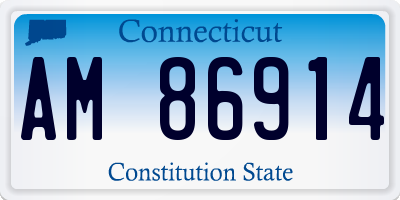 CT license plate AM86914
