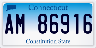 CT license plate AM86916