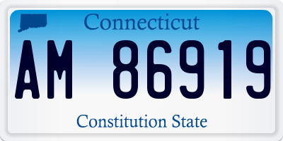 CT license plate AM86919