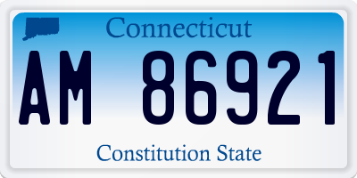 CT license plate AM86921
