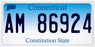 CT license plate AM86924