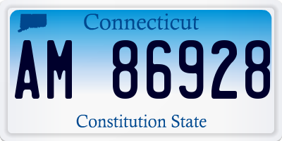 CT license plate AM86928