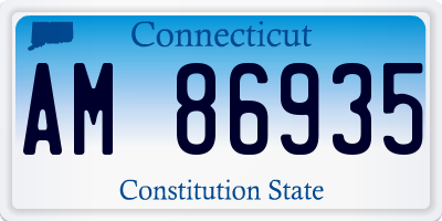 CT license plate AM86935