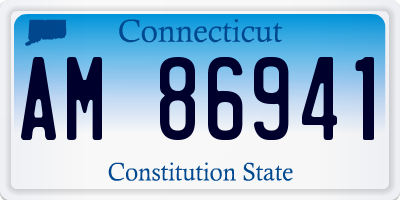 CT license plate AM86941