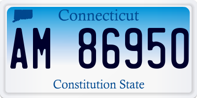 CT license plate AM86950