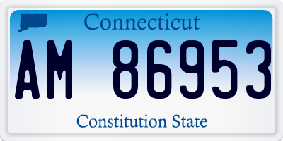 CT license plate AM86953