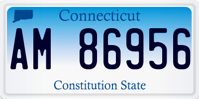 CT license plate AM86956