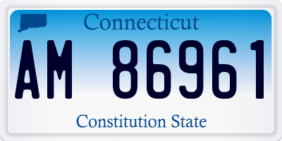 CT license plate AM86961