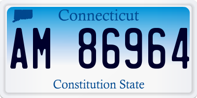 CT license plate AM86964