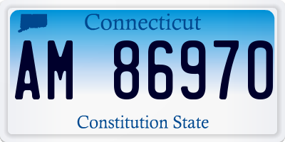 CT license plate AM86970
