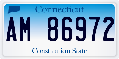 CT license plate AM86972