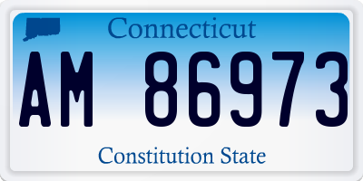 CT license plate AM86973