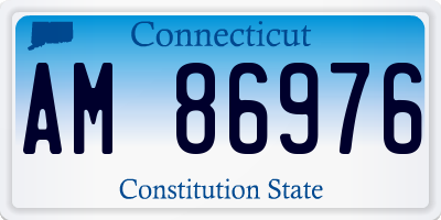 CT license plate AM86976