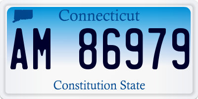 CT license plate AM86979