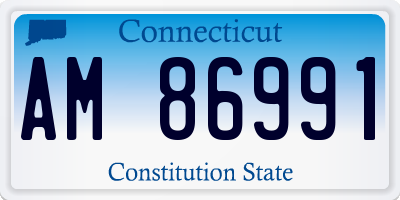CT license plate AM86991