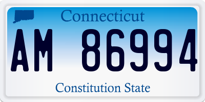 CT license plate AM86994