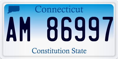 CT license plate AM86997