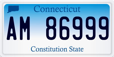 CT license plate AM86999