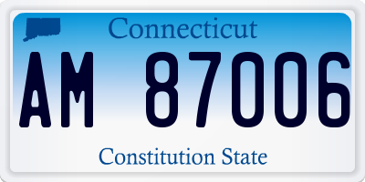 CT license plate AM87006