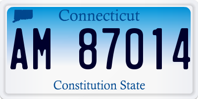 CT license plate AM87014