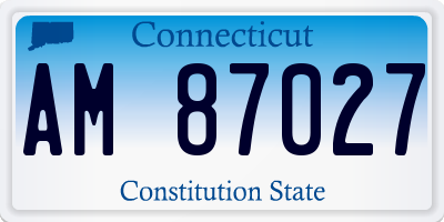 CT license plate AM87027