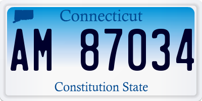 CT license plate AM87034
