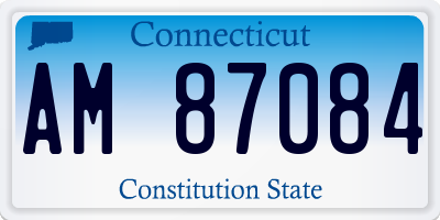CT license plate AM87084