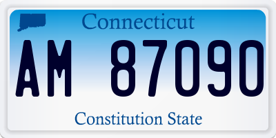 CT license plate AM87090