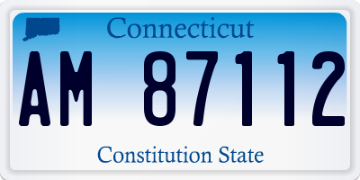 CT license plate AM87112