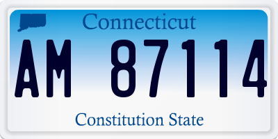 CT license plate AM87114