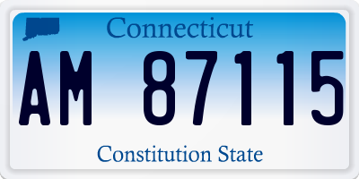 CT license plate AM87115