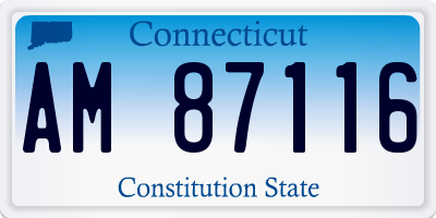 CT license plate AM87116