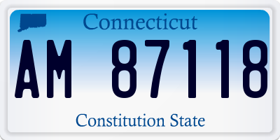 CT license plate AM87118